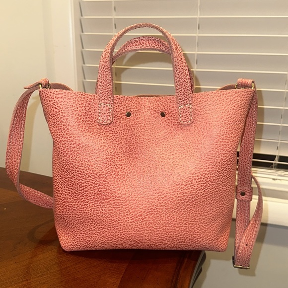 Portland Leather Mini Crossbody Tote Pink - Picture 3 of 11